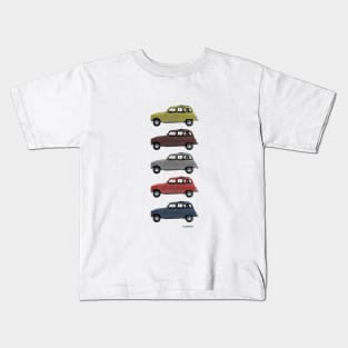 Five Renault 4's Kids T-Shirt